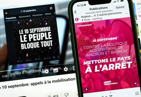 Une publication du compte "Les Jeunes Génération.s" sur un réseau social, le 22 août 2025, appelant à une mobilisation le 10 septembre 2025, suite à un appel initialement lancé par le mouvement "Bloquons tout" contre les coupes budgétaires voulues par le Premier ministre François Bayrou