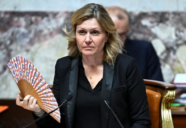 La présidente de l'Assemblée nationale Yaël Braun-Pivet, lors d'une séance de questions au gouvernement, le 7 avril 2026 à Paris 