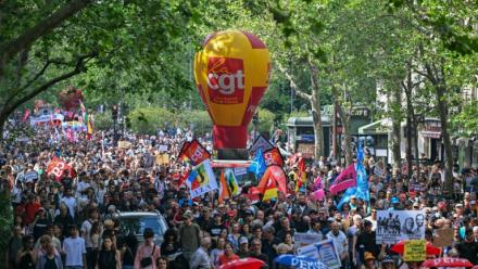 Défilé à l'occasion de la Journée internationale des travailleurs, le 1er mai 2026 à Paris