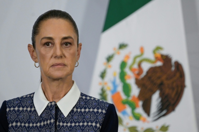 La présidente mexicaine Claudia Sheinbaum, le 14 avril 2026 à Mexico