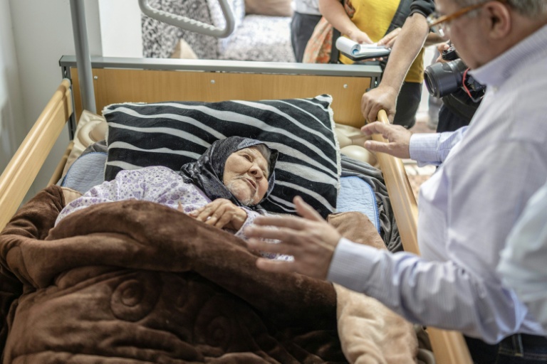 Yusra Qwaider, 97 ans, menacée d'expulsion chez elle à Jérusalem-Est, le 23 avril 2026