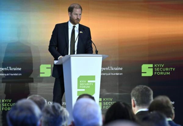 Le prince Harry lors du Forum sur la sécurité à Kiev, le 23 avril 2026 en Ukraine
