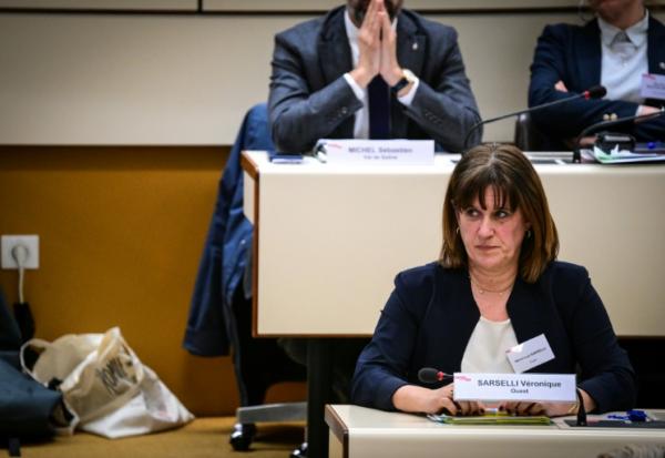 Véronique Sarselli (LR), élue première femme présidente de la puissante Métropole de Lyon,le 26 mars 2026 à Lyon