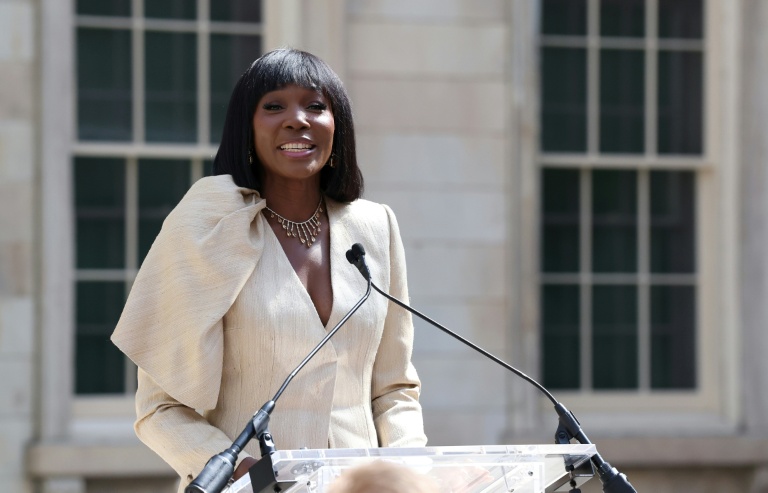 La joueuse de tennis américaine et coprésidente du Met Gala, Venus Williams, lors de la présentation à la presse du Met Gala 2026 célébrant 