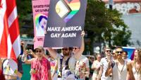 Participants à la WorldPride à Washington, DC, le 7 juin 2025