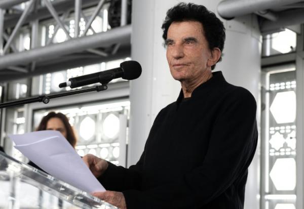 Le président de l'Institut du Monde Arabe (IMA), Jack Lang, lors d'une cérémonie d'adieu après sa démission de la présidence de l'IMA, le 16 février 2026 à Paris