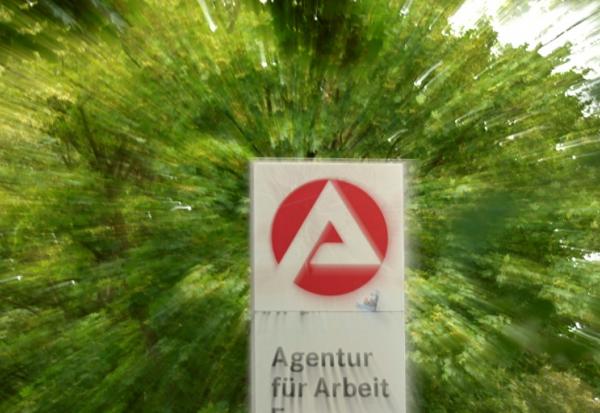 Le logo de l'Agence fédérale pour l'emploi à Essen (ouest) le 22 juillet 2026 