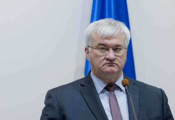 Le ministre ukrainien des Affaires étrangères, Andriï Sybiga, le 25 février 2026 à Kiev