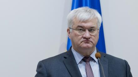 Le ministre ukrainien des Affaires étrangères, Andriï Sybiga, le 25 février 2026 à Kiev