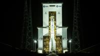 La fusée Ariane 6 prête à décoller à Kourou, en Guyane française, le 3 mars 2025