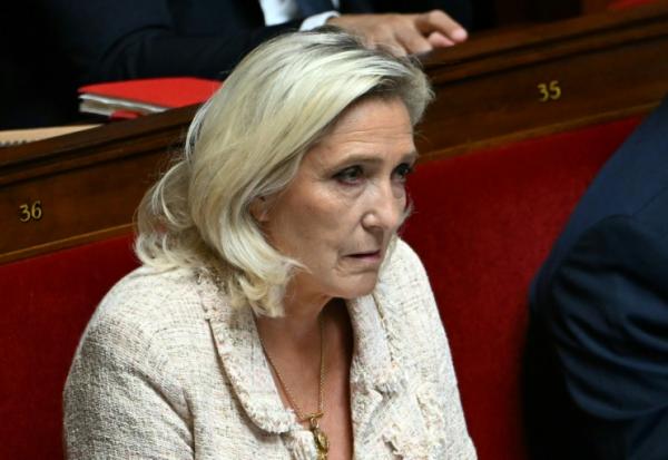 La présidente du groupe RN à l'Assemblée nationale, Marine Le Pen, le 8 septembre 2025, à Paris