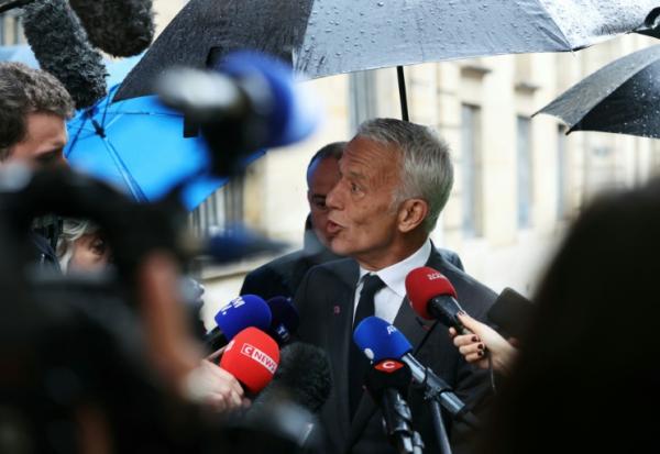 Le président du Medef Patrick Martin s'adresse à la presse, le 24 septembre 2025 à Paris