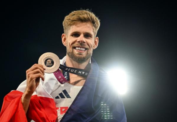 Le Français Jimmy Gressier, médaillé de bronze du 10.000 m aux Championnats d'Europe d'athlétisme, le 15 août 2026 à Birmingham