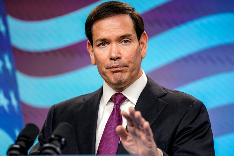 Le secrétaire d'Etat américain Marco Rubio lors d'une conférence de presse à Jérusalem, le 15 septembre 2025