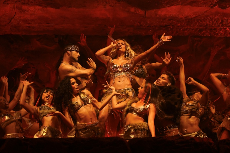 La star colombienne du reggaeton, Karol G, en concert le 12 avril 2026 au festival Coachella en Californie