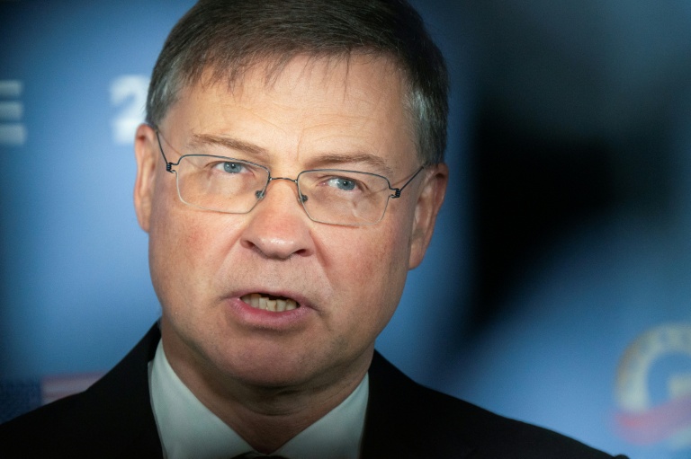 Le commissaire européen à l'Economie, Valdis Dombrovskis à Asheville, Caroline du Nord, le 1er septembre 2026