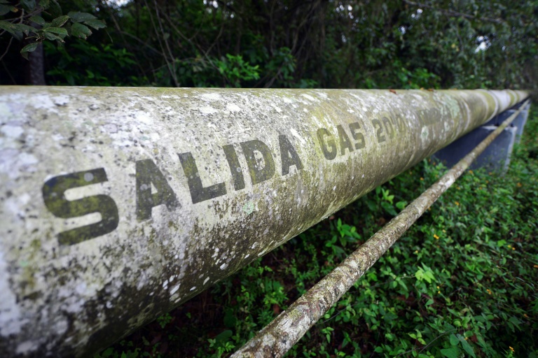 Un gazoduc de l'entreprise publique mexicaine Pemex sur la commune d'Emiliano Zapata, dans l'État de Veracruz, le 11 avril 2026