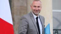 Le ministre des Relations avec le Parlement Laurent Panifous quitte le palais de l'Elysée après le conseil des ministres, le 22 octobre 2025