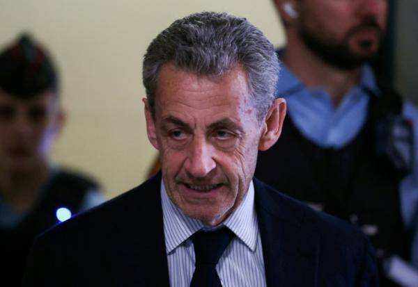 L'ex-président français Nicolas Sarkozy à son procès en appel dans l'affaire du financement libyen le 23 mars 2026 à Paris