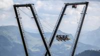 La balançoire du Grand Chamossaire, au-dessus de Villars-sur-Ollon, en Suisse, le 20 juillet 2026