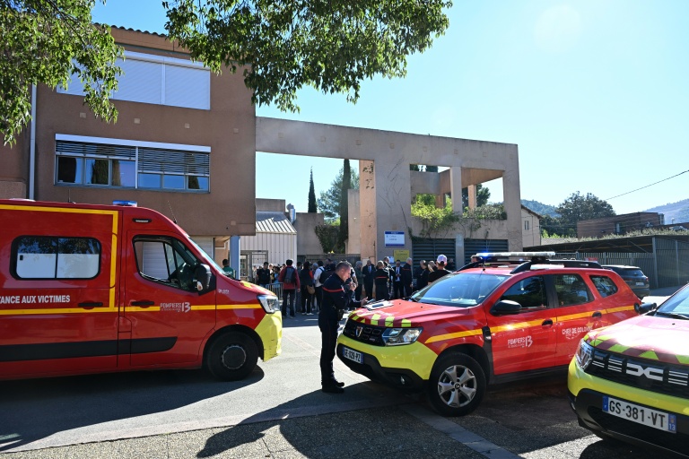 L'entrée du collège Joseph-Lakanal à Aubagne, le 12 octobre 2026