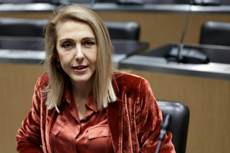 Sibyle Veil, la directrice générale de Radio France, avant une audition devant la commission d'enquête de l'Assemblée nationale sur l'audiovisuel public, le 17 décembre 2025 à Paris