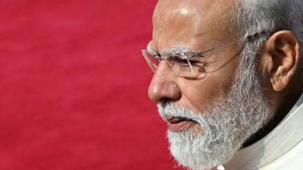 Le Premier ministre indien Narendra Modi au palais présidentiel Rashtrapati Bhavan, à New Delhi, le 6 mai 2026