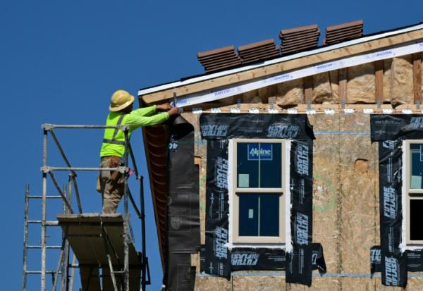 Construction d'une maison dans la ville d'Alhambra, en Californie, le 19 mars 2026.