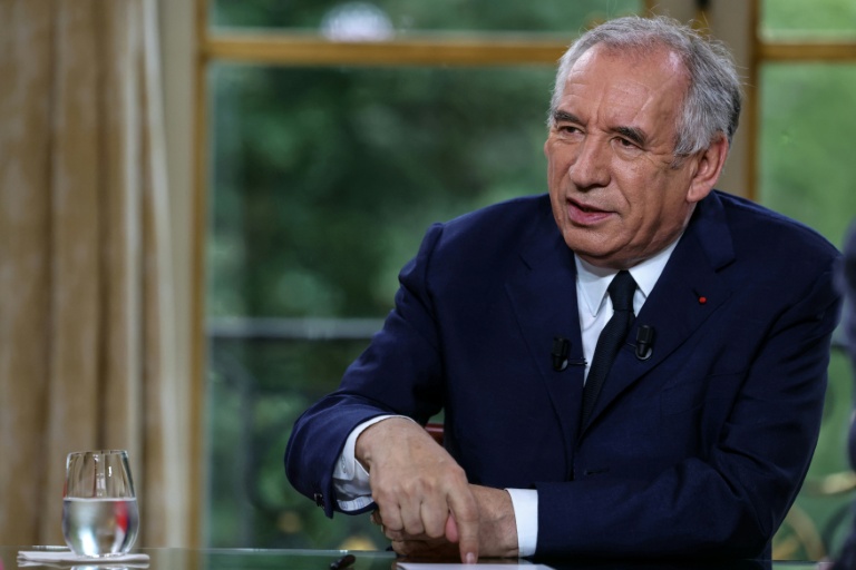 Le Premier ministre François Bayrou lors d'une interview télévisée à l'Hôtel de Matignon à Paris, le 31 août 2025