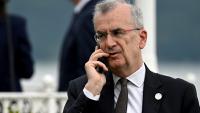 Le gouverneur de la Banque de France François Villeroy de Galhau, lors d'une rencontre des ministres des Finances du G7 à Stresa en Italie, le 24 mai 2024