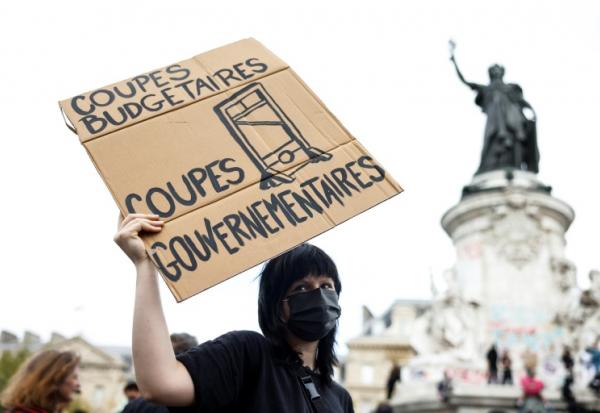 Manifestation du mouvement de protestation « Bloquons tout », Place de la République à Paris, le 10 septembre 2025