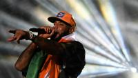 Le rappeur français Booba en concert à Abidjan, en Côte d'Ivoire, le 30 avril 2023