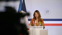 La porte-parole du gouvernement Maud Bregeon à Paris le 24 août 2026