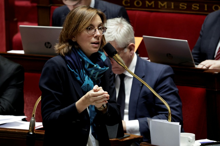 La ministre des Comptes publics Amélie de Montchalin avant le vote de la partie 