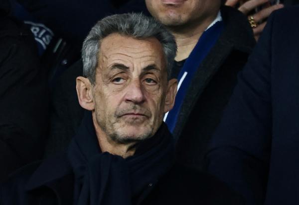 Nicolas Sarkozy au stade du Parc des Princes, à Paris, le 28 janvier 2026