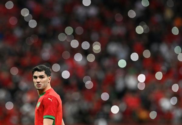 L'attaquant du Maroc Brahim Diaz lors du match des 8es de finale de la Coupe d'Afrique des nations contre la Tanzanie le 4 janvier 2024 à RAbat

