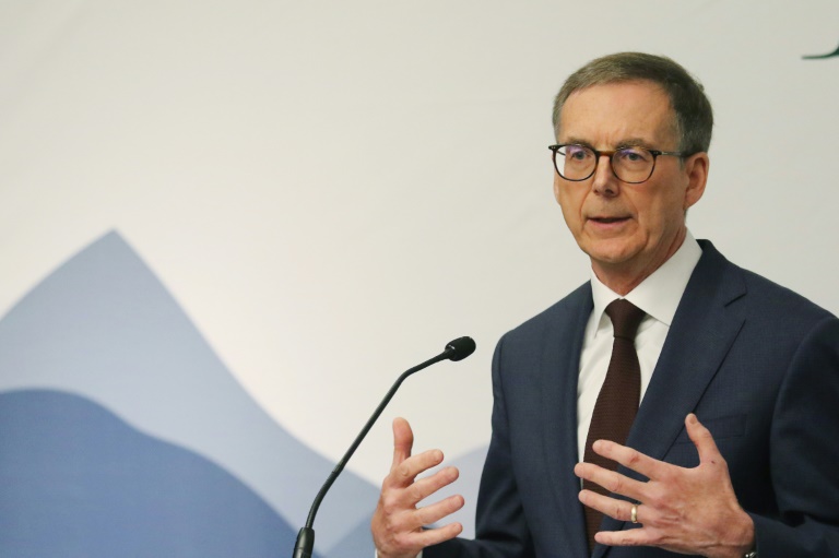 Le gouverneur de la Banque du Canada, Tiff Macklem, lors d'un discours de clôture de la réunion des ministres des Finances et des gouverneurs des banques centrales du G7 à Banff, en Alberta, au Canada, le 22 mai 2025