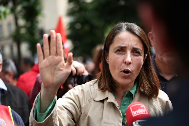 La secrétaire générale de la Confédération générale du travail (CGT) Sophie Binet à Paris le 11 juin 2026