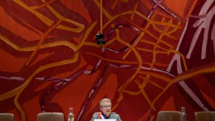 La socialiste Catherine Trautmann, nouvelle maire de Strasbourg, le 28 mars 2026 à Strasbourg