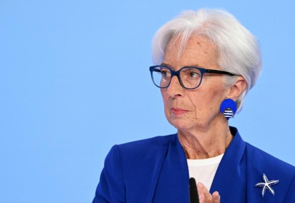 Christine Lagarde, présidente de la Banque centrale européenne (BCE), au siège de l'institution à Francfort-sur-le-Main, le 11 juin 2026. 