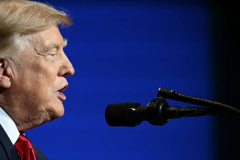 Le président américain Donald Trump prend la parole lors d'un événement organisé à Las Vegas, dans le Nevada, le 5 août 2026