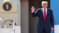 Le président américain Donald Trump à son arrivée à l'aéroport de Kuala Lumpur en Malaisie à bord dAir Force One le 26 octobre 2025