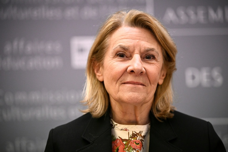 La ministre de la Culture Catherine Pégard à l'Assemblée nationale, à Paris le 7 avril 2026