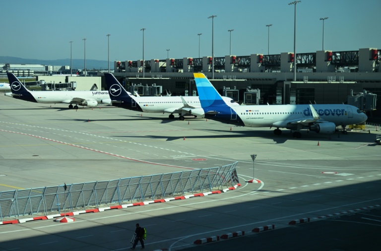 Des avions à l'aéroport de Francfort, en Allemagne, le 22 avril 2026