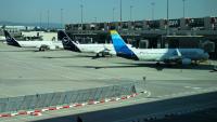 Des avions à l'aéroport de Francfort, en Allemagne, le 22 avril 2026
