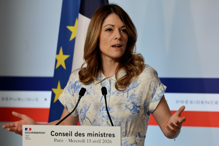 La ministre déléguée à l'Energie et porte-parole du gouvernement, Maud Bregeon, lors d'une conférence de presse à l'issue du Conseil des ministres, le 15 avril 2026 à Paris