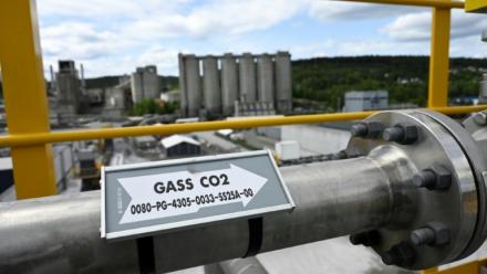 L'usine de captage de carbone de la cimenterie de Heidelberg Materials à Brevik, en Norvège, le 18 juin 2025
