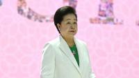 La dirigeante de l'Église de l'Unification (secte Moon), Han Hak-ja? assiste à une cérémonie de mariage de masse au Cheongshim Peace World Center, le 12 avril 2025 à Gapyeong, en Corée du Sud