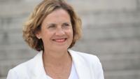 La députée Horizons Béatrice Bellamy, à l'Assemblée nationale, le 10 juillet 2024 à Paris, lors de la journée d'accueil à l'issue du second tour des élections législatives