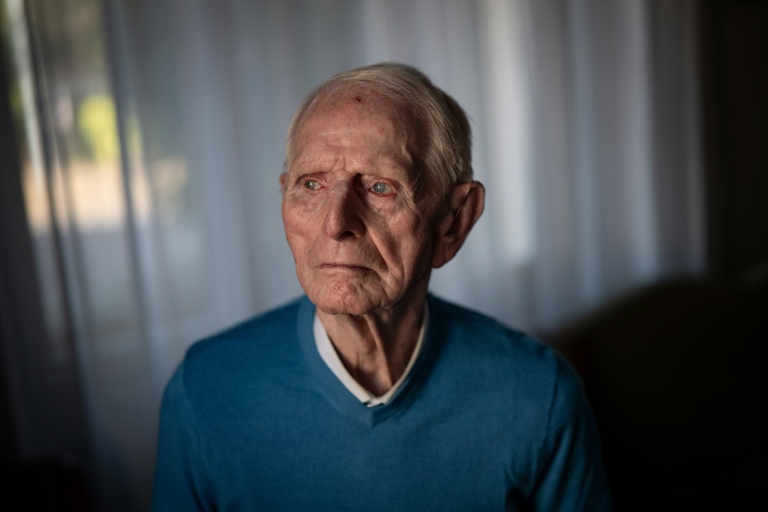 Henri Mosson, doyen des survivants du camp alsacien de Natzweiler-Struthof, seul camp nazi en France, le 28 octobre 2024